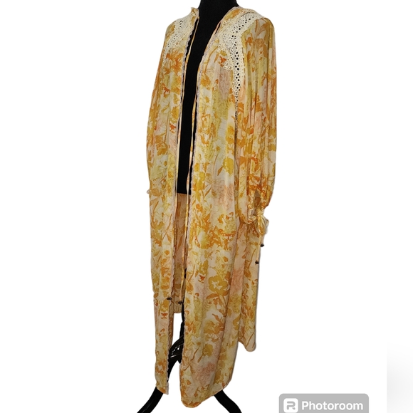 Free people lost in love golden yellow kimono - Picture 8 of 16
